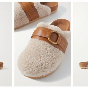 See by Chloe Shearling and leather Gema mule